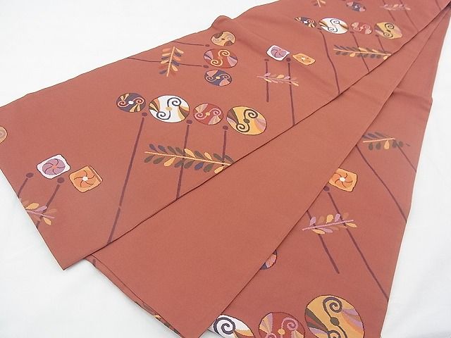 平和屋着物◎六通柄袋帯 花丸文 逸品 BAAF0566jm