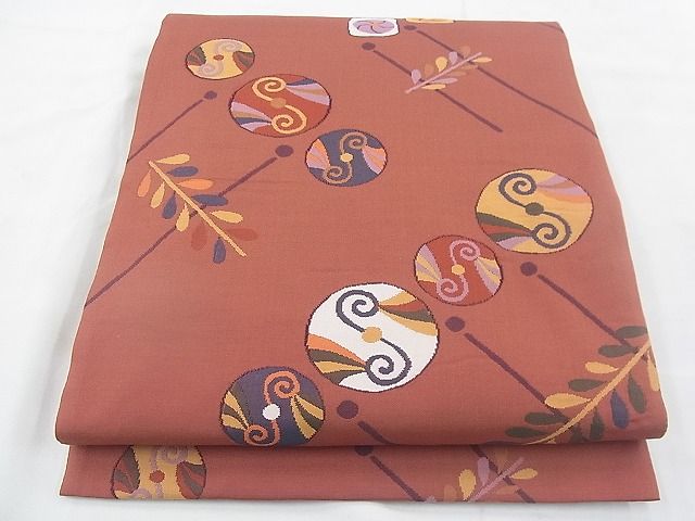 平和屋着物◎六通柄袋帯 花丸文 逸品 BAAF0566jm