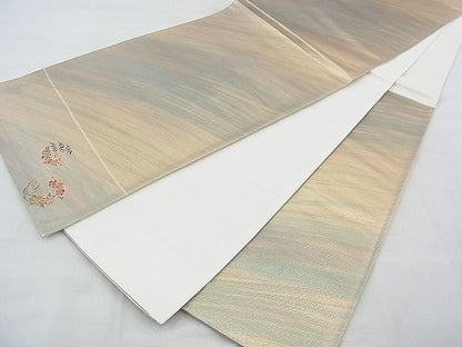 平和屋着物◎六通柄袋帯 霞文 金糸 引箔 逸品 BAAF0582jm