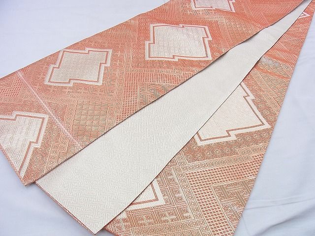 平和屋着物◎佐賀錦 全通柄袋帯 美加沙 松皮菱 金糸 逸品 BAAF0835jm