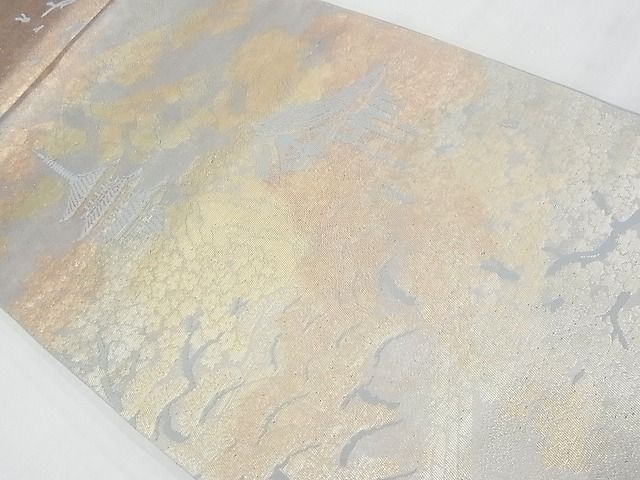 平和屋着物◎六通柄袋帯 京洛百景 東寺 引箔 逸品 BAAE9691ns