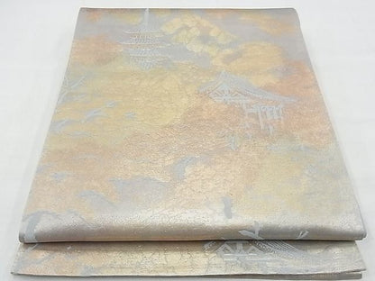 平和屋着物◎六通柄袋帯 京洛百景 東寺 引箔 逸品 BAAE9691ns