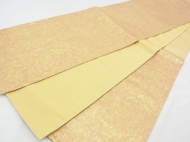 平和屋着物◎六通柄袋帯 霞文 漆 引箔 逸品 BAAE9697ns
