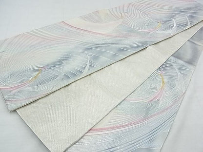 平和屋着物◎佐賀錦 六通柄袋帯 鶴 金銀糸 逸品 BAAE9709ns