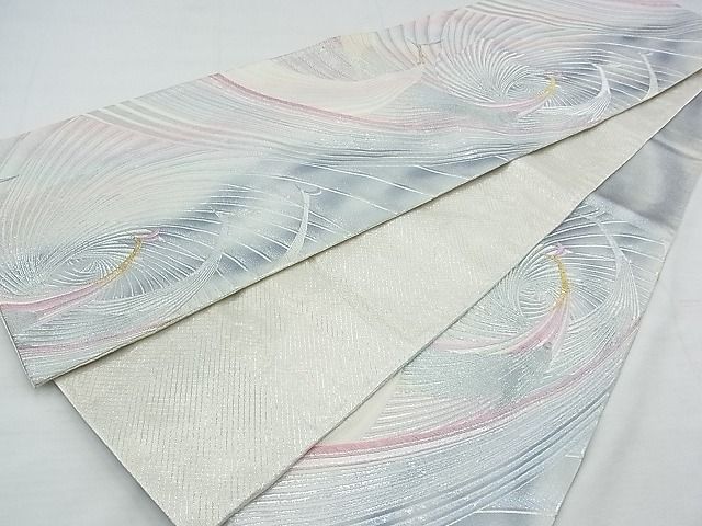 平和屋着物◎佐賀錦 六通柄袋帯 鶴 金銀糸 逸品 BAAE9709ns