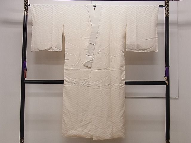 平和屋着物■上質な長襦袢 袷 紗綾形地紋 逸品 CAAD4471dy