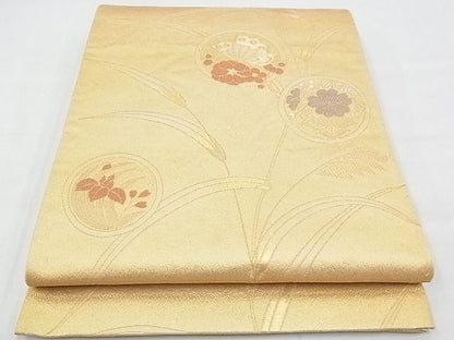 平和屋着物◎六通柄袋帯 花丸文 金銀糸 逸品 BAAE9745ns