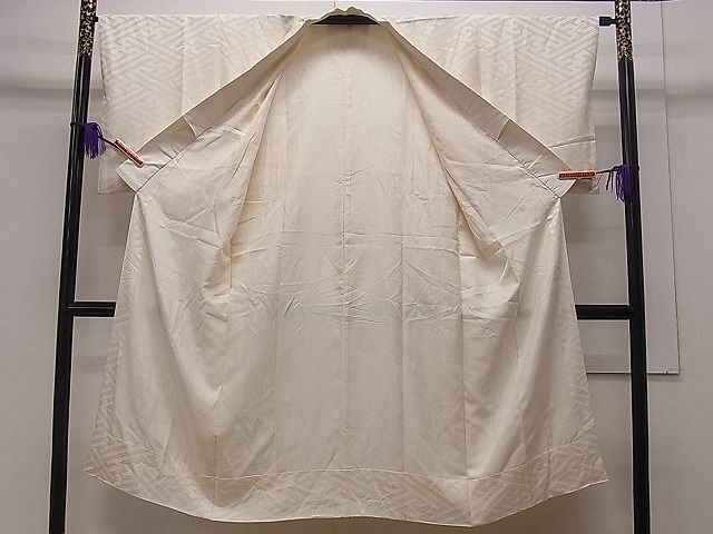 平和屋着物■上質な長襦袢 袷 紗綾形地紋 逸品 CAAD4471dy