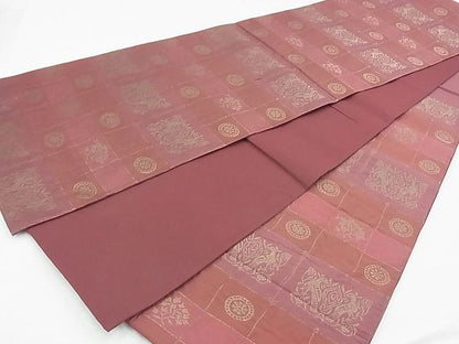 平和屋着物◎六通柄袋帯 横段花鳥文 金糸 逸品 BAAE9755ns