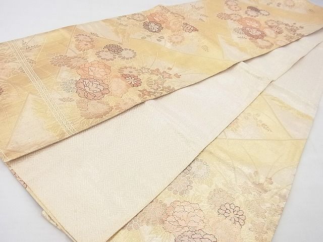 平和屋着物◎佐賀錦 六通柄袋帯 松皮菱花文 金糸 逸品 BAAE9769ns
