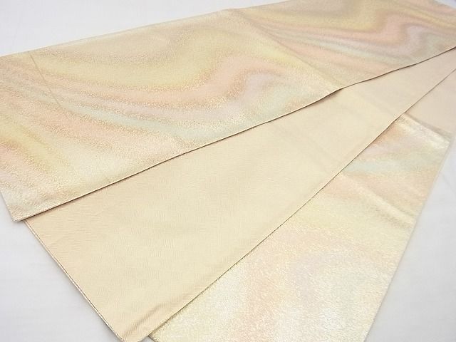 平和屋着物◎佐賀錦 六通柄袋帯 霞文 金糸 逸品 BAAE9800ns