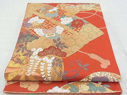 平和屋着物◎六通柄袋帯 唐織 祇園祭礼道具写し 金糸 逸品 BAAF7062ns