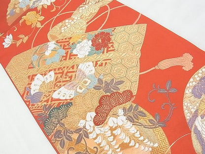 平和屋着物◎六通柄袋帯 唐織 祇園祭礼道具写し 金糸 逸品 BAAF7062ns