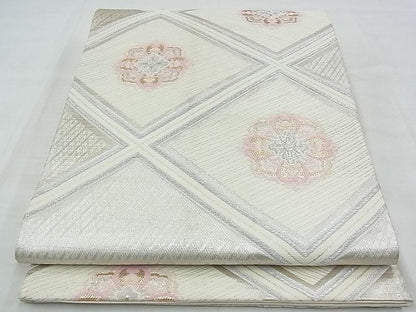 平和屋着物◎六通柄袋帯 唐織 花菱文 金銀糸 逸品 BAAF7061ns