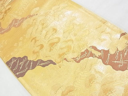 平和屋着物◎六通柄袋帯 浜松文 金糸 逸品 BAAF7103ns