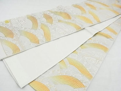 平和屋着物◎六通柄袋帯 立波花文 金銀糸 逸品 BAAF7117ns