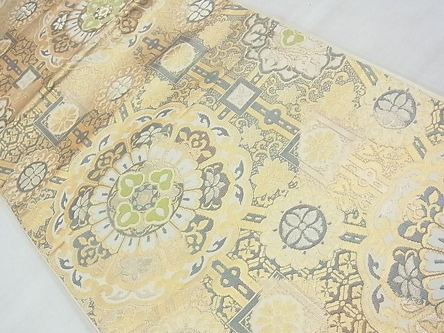 平和屋着物◎六通柄 本袋帯 正倉院花文 双重箔 逸品 BAAF7118ns