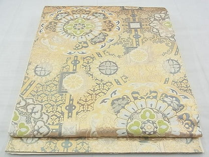 平和屋着物◎六通柄 本袋帯 正倉院花文 双重箔 逸品 BAAF7118ns