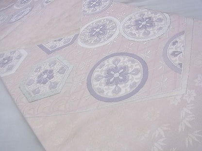 平和屋着物◎六通柄袋帯 唐織 花丸文 銀糸 逸品 BAAE9101ph