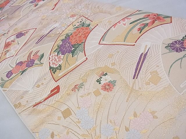 平和屋着物◎六通柄袋帯 唐織 光悦錦 シルクロード 金糸 逸品 BAAE9104ph