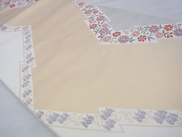 平和屋着物◎全通柄袋帯 唐織 松皮菱花文 金糸 逸品 BAAE9107ph