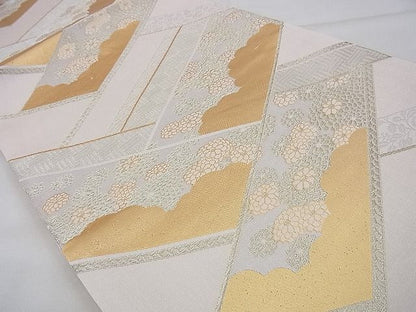 平和屋着物◎六通柄袋帯 唐織 草花文 金銀糸 逸品 BAAE9153ph