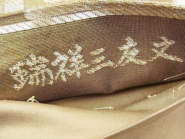 平和屋着物◎六通柄袋帯 慶錦 瑞祥三友文 金糸 逸品 BAAF7858ph