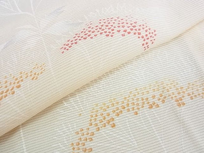 平和屋着物■夏物　付下げ　絽　草花文　逸品　DAAF2166wb