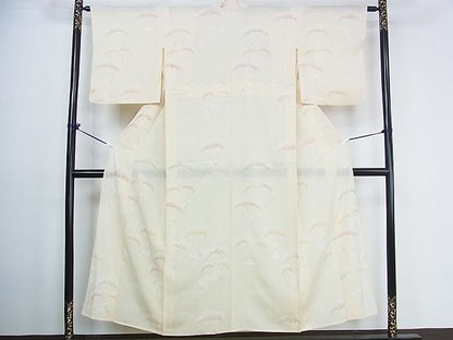 平和屋着物■夏物　付下げ　絽　草花文　逸品　DAAF2166wb