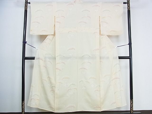 平和屋着物■夏物　付下げ　絽　草花文　逸品　DAAF2166wb