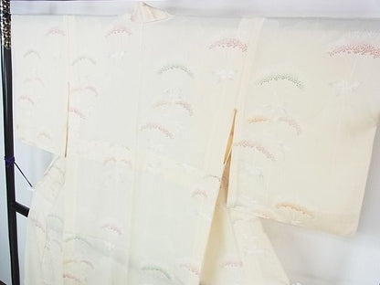 平和屋着物■夏物　付下げ　絽　草花文　逸品　DAAF2166wb