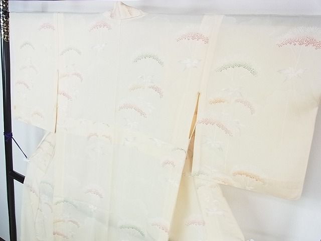 平和屋着物■夏物　付下げ　絽　草花文　逸品　DAAF2166wb