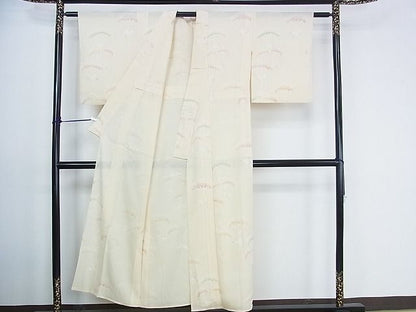 平和屋着物■夏物　付下げ　絽　草花文　逸品　DAAF2166wb