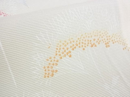 平和屋着物■夏物　付下げ　絽　草花文　逸品　DAAF2166wb