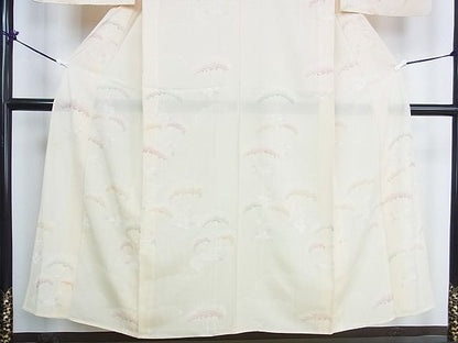 平和屋着物■夏物　付下げ　絽　草花文　逸品　DAAF2166wb