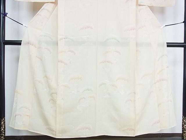 平和屋着物■夏物　付下げ　絽　草花文　逸品　DAAF2166wb
