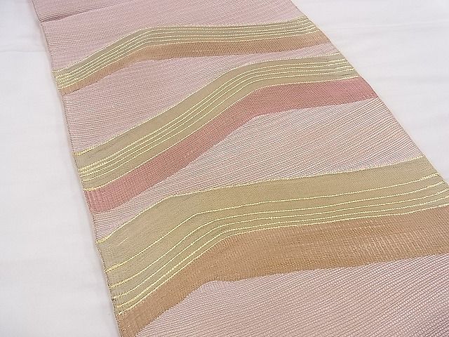 平和屋着物◎太鼓柄袋帯 横段文 金糸 逸品 BAAF8840hz