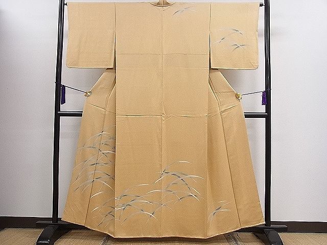 平和屋着物■訪問着　芝草文　たたき染め　逸品　CAAE3553ze