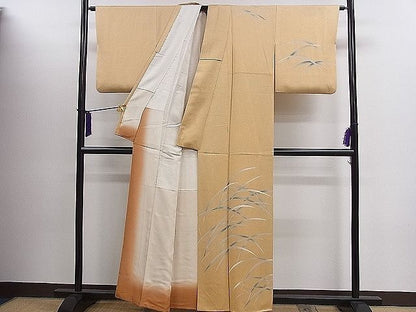平和屋着物■訪問着　芝草文　たたき染め　逸品　CAAE3553ze