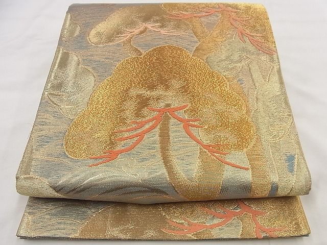 平和屋着物◎六通柄袋帯 唐織 浜松 金糸 逸品 BAAF8603qt