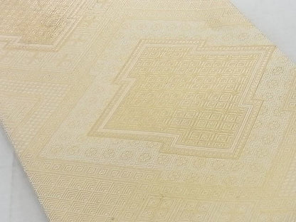 平和屋着物◎佐賀錦 全通柄袋帯 松皮菱 金糸 正絹 逸品 AAAH2956Abw