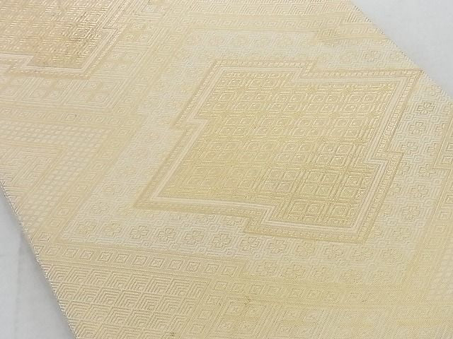 平和屋着物◎佐賀錦 全通柄袋帯 松皮菱 金糸 正絹 逸品 AAAH2956Abw