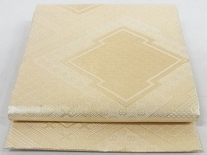 平和屋着物◎佐賀錦 全通柄袋帯 松皮菱 金糸 正絹 逸品 AAAH2956Abw