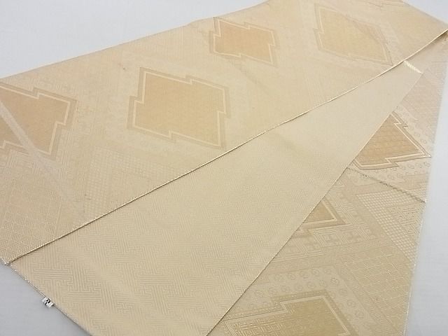 平和屋着物◎佐賀錦 全通柄袋帯 松皮菱 金糸 正絹 逸品 AAAH2956Abw