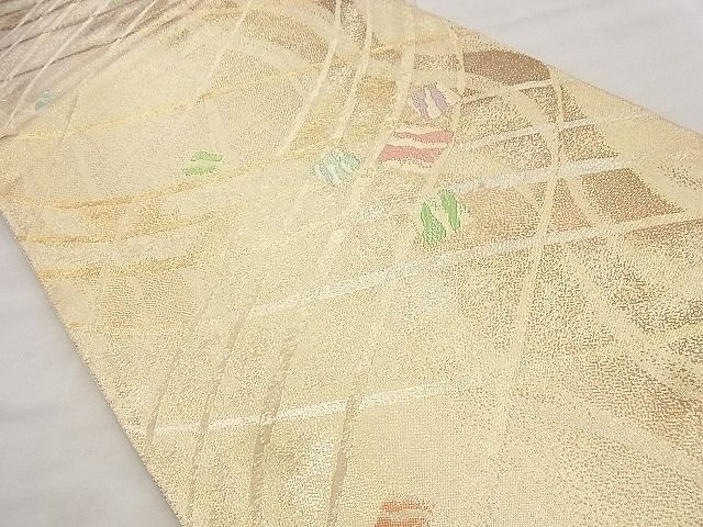 平和屋着物◎佐賀錦 六通柄袋帯 流水文 金糸 逸品 BAAF8625qt
