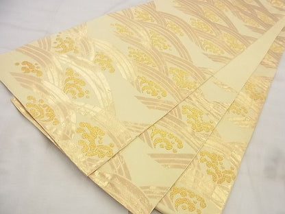 平和屋着物◎六通柄袋帯 立波文 金糸 逸品 BAAF8672qt