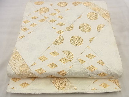 平和屋着物◎六通柄袋帯 切嵌 草花文 金糸 逸品 BAAF8750qt