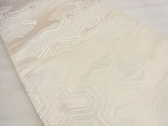 平和屋着物◎六通柄袋帯 毘沙門亀甲 銀糸 逸品 BAAF8786qt