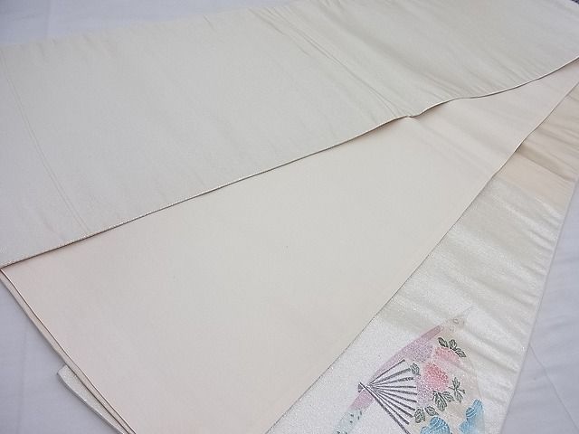 平和屋着物◎太鼓柄袋帯 扇面鳳凰花文 金彩 逸品 BAAF7662ea
