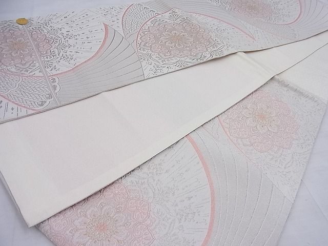 平和屋着物◎六通柄袋帯 正倉院花文 金銀糸 逸品 BAAF4583ea